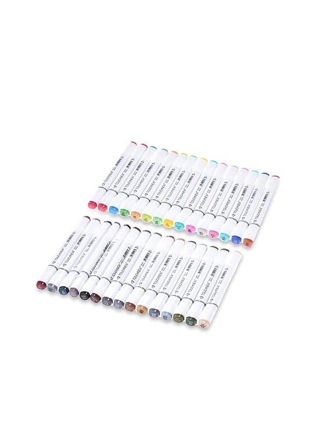 30-Piece Dual Twin Tip Marker Pen Set Multicolour