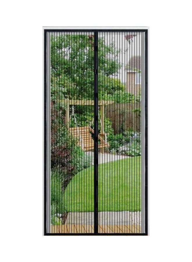 Striped Non-Woven Anti-Insect Curtain Black
