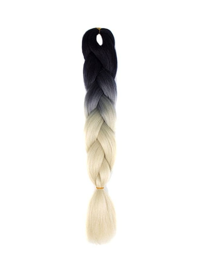 African Braided Wig White/Black 60cm
