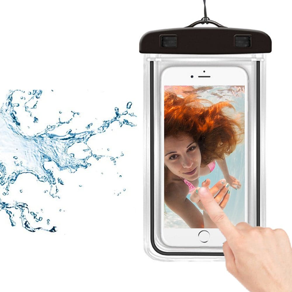 Universal Luminous Fluorescence Waterproof Phone Bag Black
