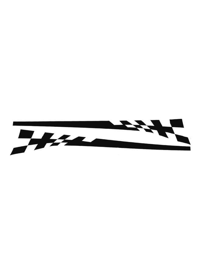 Racing Flag Vinyl Decal Car Styling Door Side Skirt Stripes Auto Body Decor Sticker