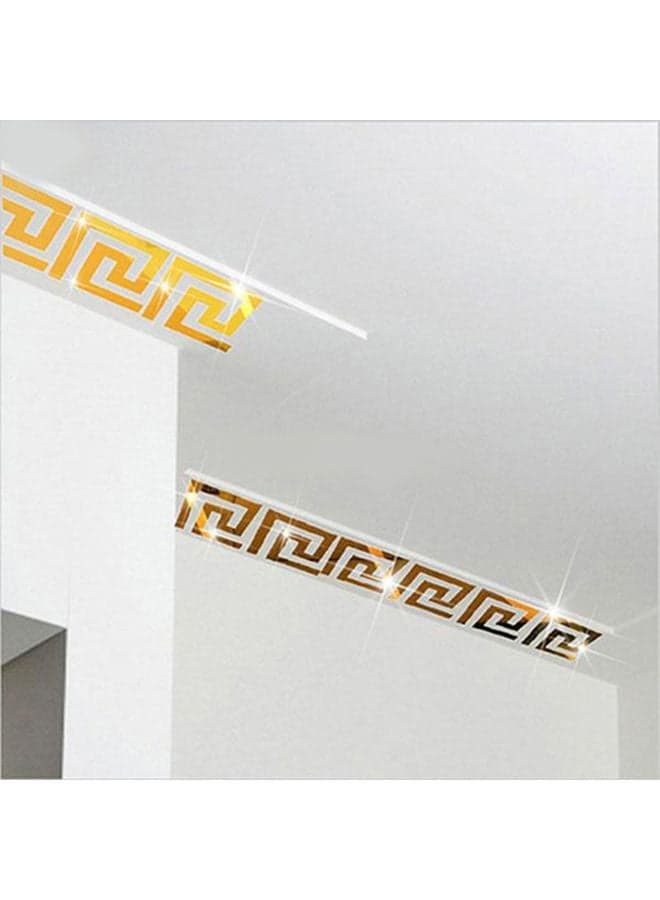 10-Piece Patterned Wall Sticker Gold 10x (10x10)cm