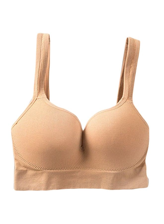Wireless Push Up Bra Beige