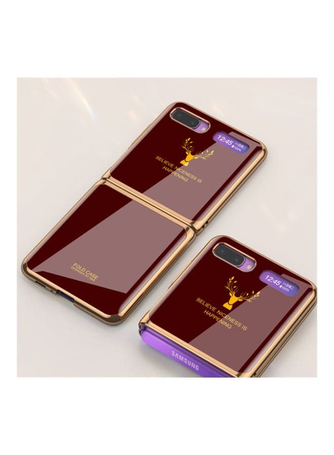Samsung Galaxy Z Flip Elk Folding Phone Case Protection Cover Red red