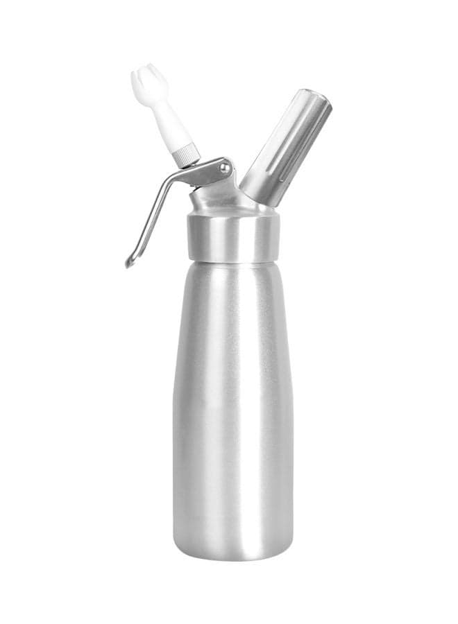 Whipped Cream Dispenser Silver/White 10.24x3.15inch