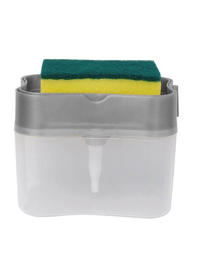 Dishwashing Sponge Soap Dispenser Grey 9.1x10.2x14cm