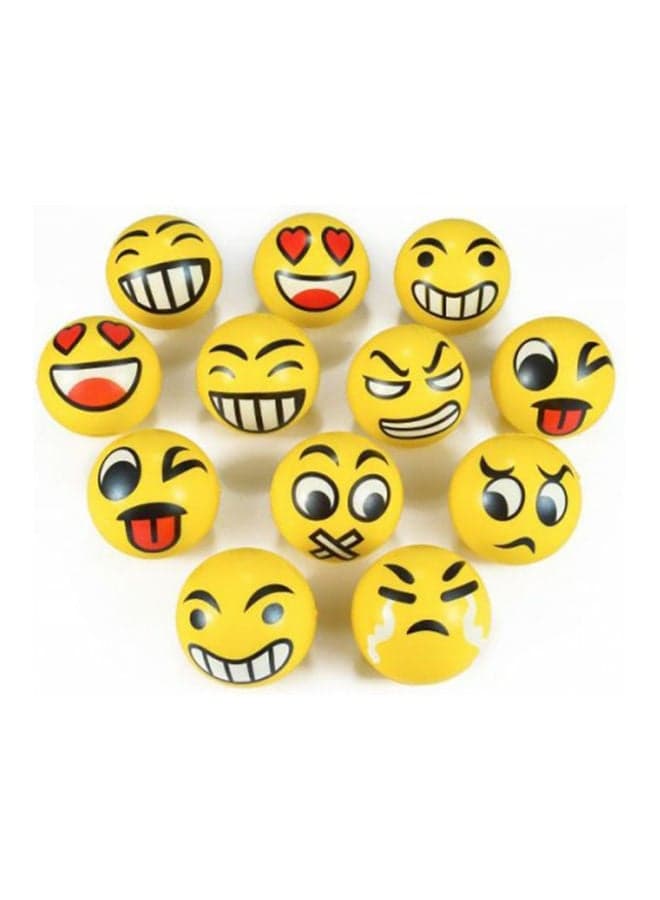 12-Piece Jumbo Emoji Face Balls Set