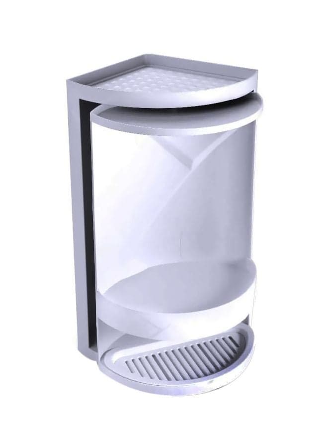 Rotating Storage Shelf 360° For Kitchen, Washroom, And Home White