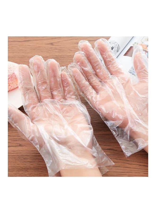 100 piece Heavy Duty Disposable Gloves Set Clear