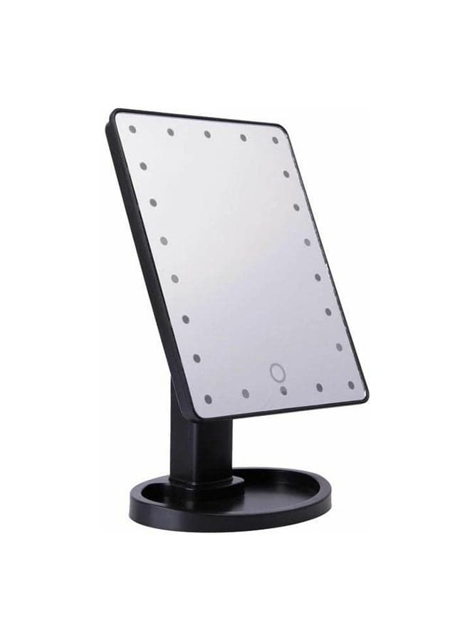 Adjustable LED Touch Screen Makeup Mirror Black