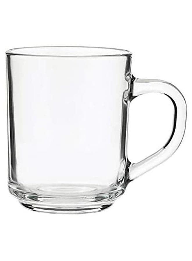 6-Piece Glass Tea Cup Set Clear
