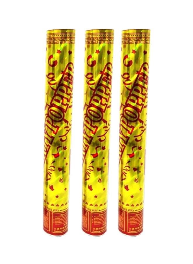 3-Piece Party Popper Roll Set 20cm