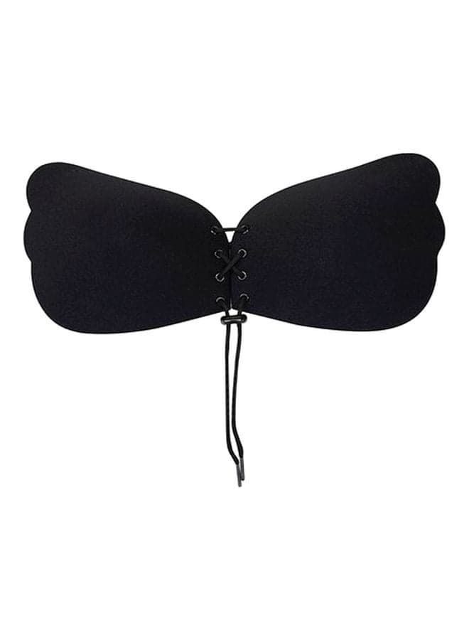 Self-Adhesive Strapless Push-Up Bra Black
