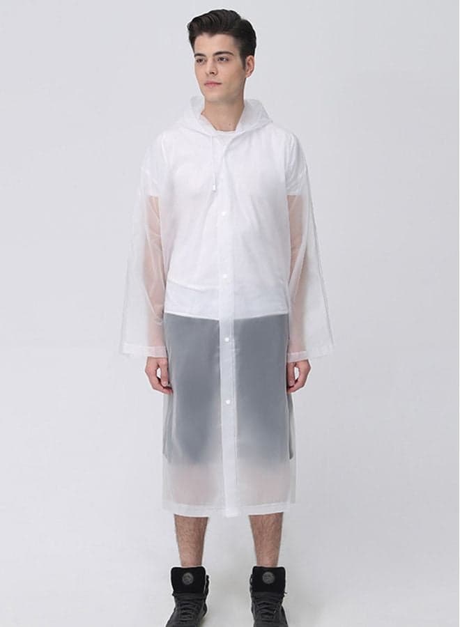 EVA Hooded Raincoat White