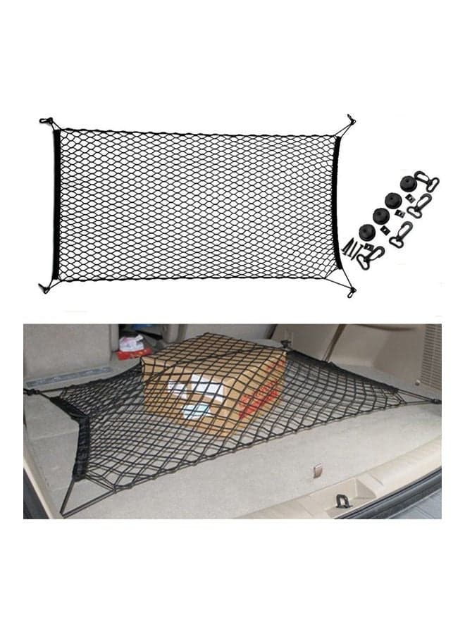 120x70cm Strong Elastic Nylon Cargo Luggage Storage Organizer Mesh Net with Hooks for Car Van Pickup SUV MPV