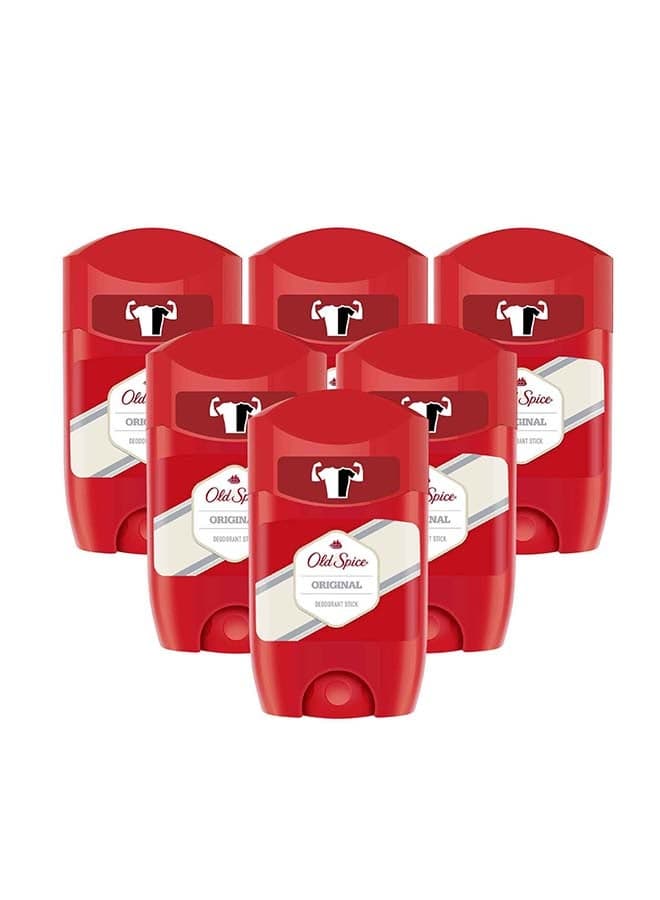 Pack Of 6 Original Deodorant Stick 50ml