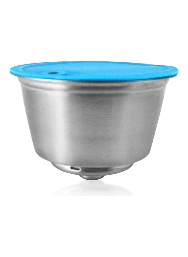Coffee Machine Accessory Coffee Capsule Stainless Steel Repeating Use Coffee Filter Coffee Strainer Reusable Compatible with Dolce Gusto Coffee Machine Silver 10*5.5*5.5cm