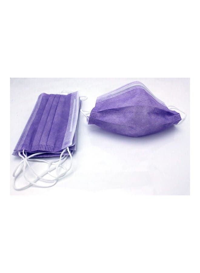 5-pieces Disposable Face Mask Purple Color for Adults