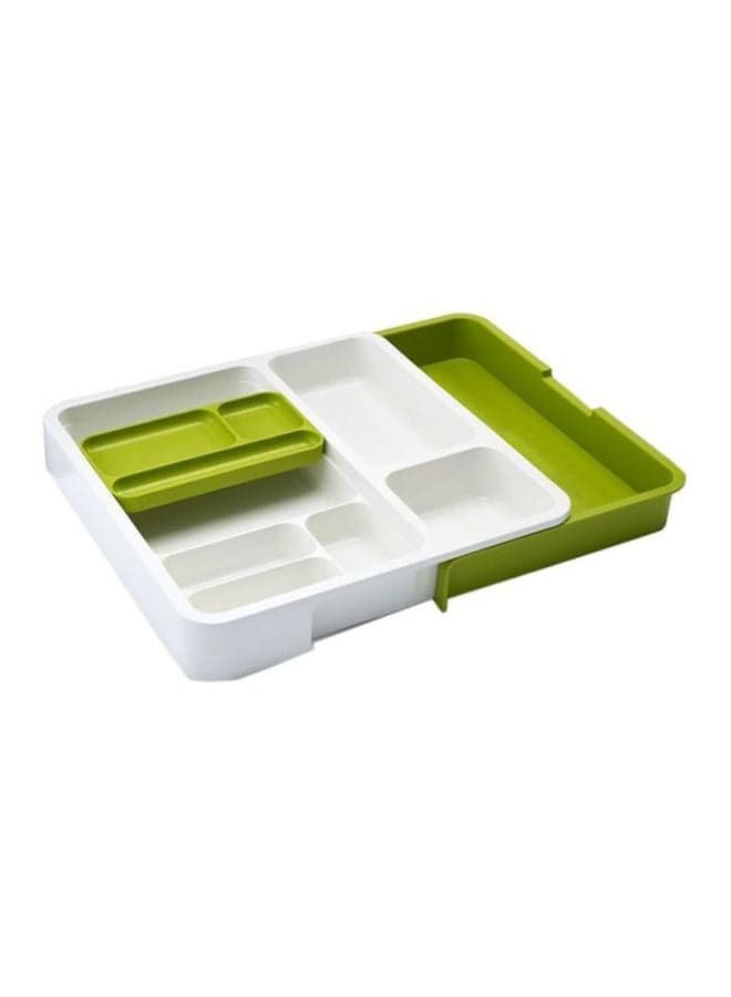 High Grade Expandable Drawer Organizer Green/White 53.5cm