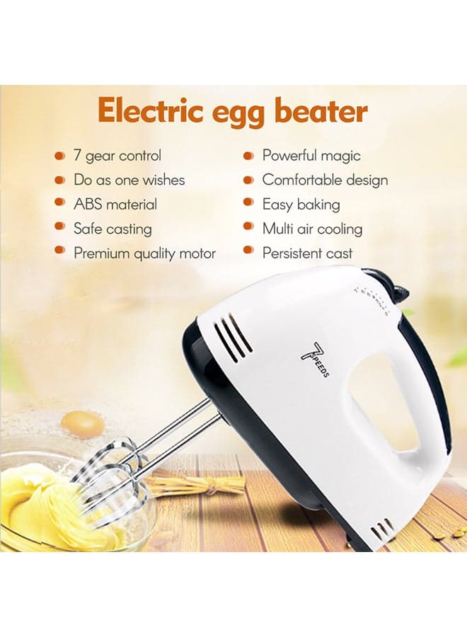 7 Gear Electric Egg Beater - 220V: 230V HE-133 White