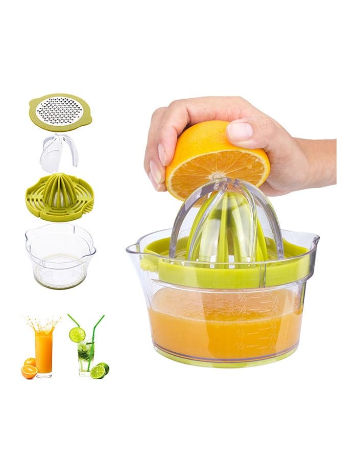 Manual Citrus Juicer Extractor Green/Transparent