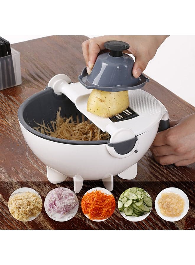 Multifunctional Food Cutter White/Grey 23.5 x 13 x 23cm