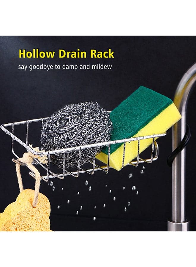 Sponge Holder for Kitchen Sink Organizer Silver 23 x 5 x 10cm