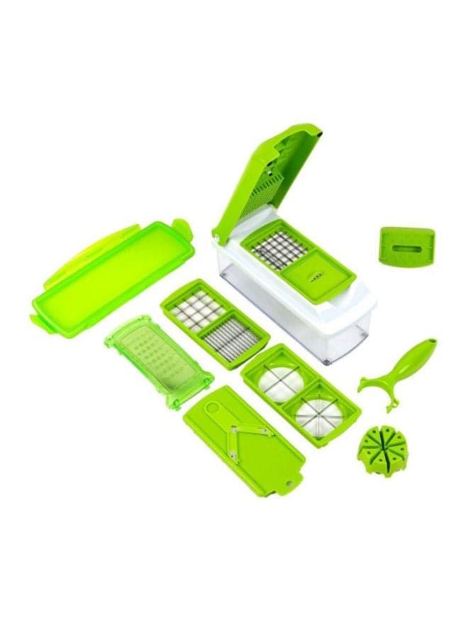10-In-1 Nicer Dicer Plus Vegetable Cutter Set Green/Silver