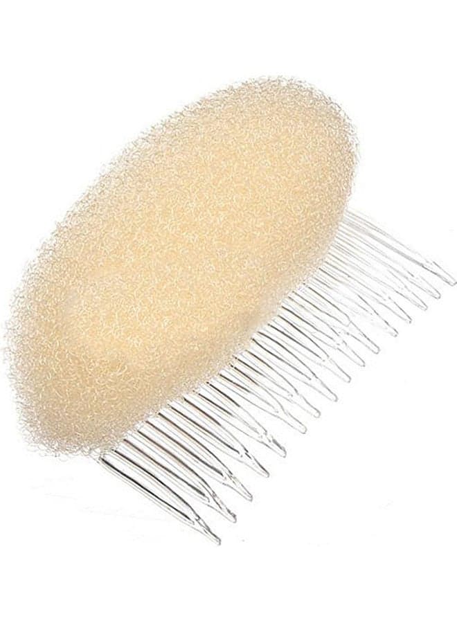 Easy Volume Maker Bouffant Beehive Shaper Bumpits Bump Foam on Comb Hair Styler Beige 8.35x4.9x3.25cm