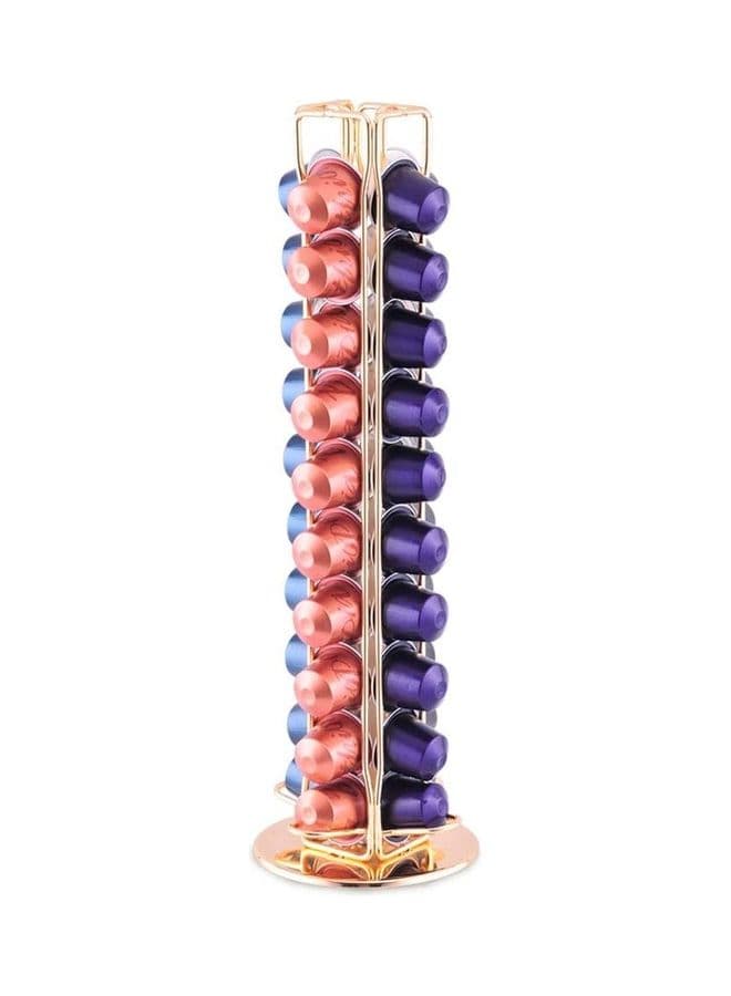 40-Piece Nespresso Coffee Capsule Holder Gold 36.5x11x5x5cm