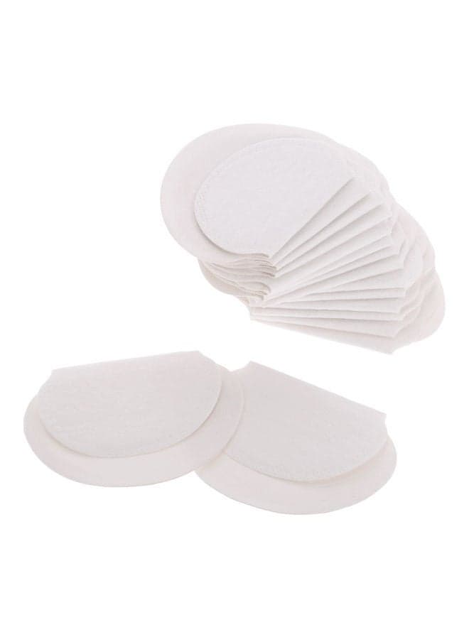 20pcs Summer Sweat Pad Perspiration Absorbing Guard Underarm Armpit Sweat Pad Disposable White