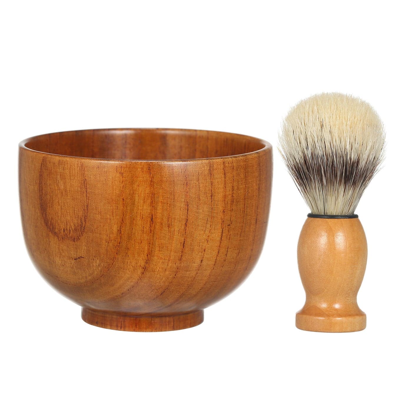 Wooden Beard Shaving Cream Bowl Brown 12 x 6 x 10cm