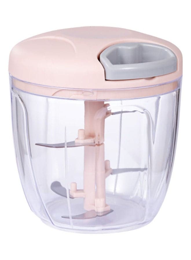 Multifunctional Hand-Held Vegetable Cutter Pink/Clear