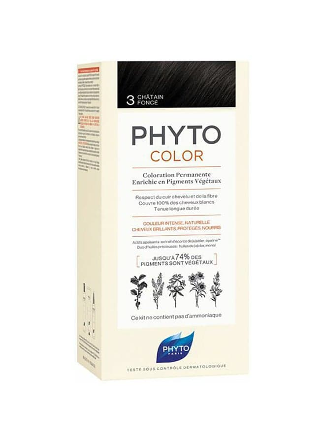 Phytocolor Permanent Color Dark Brown 3 12ml