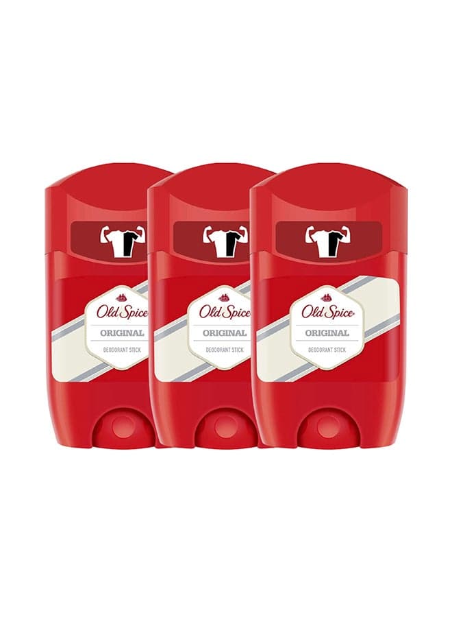 Original Deodorant Stick, Pack of 3 50ml