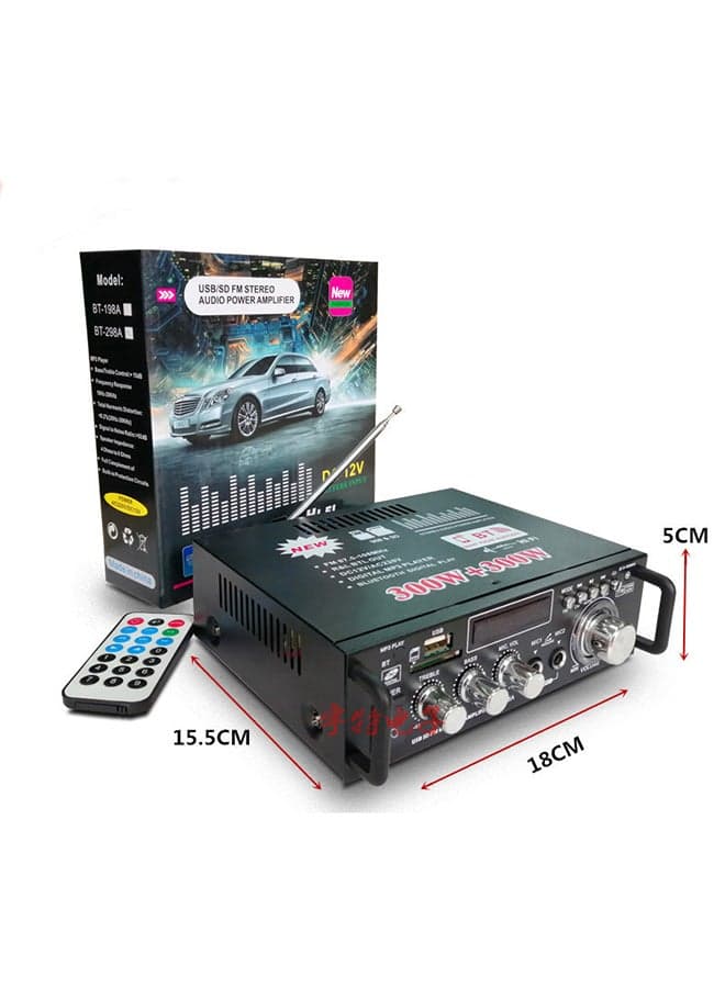 600W LCD Amplifier HIFI Audio Stereo Bluetooth FM 2CH AMP Car Home USB SD MP3 Player