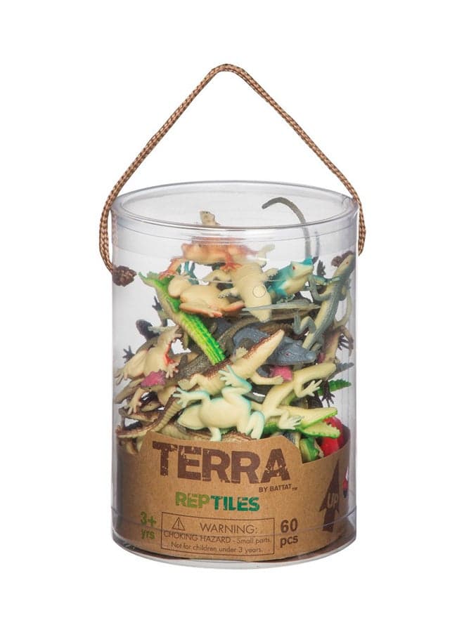 60-Pieces Reptiles In Tube