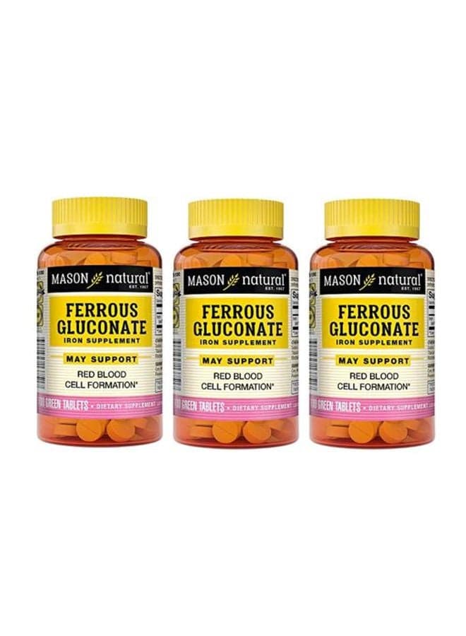 Ferrous Gluconate Iron Ferrous Supplement - 100 Tablets
