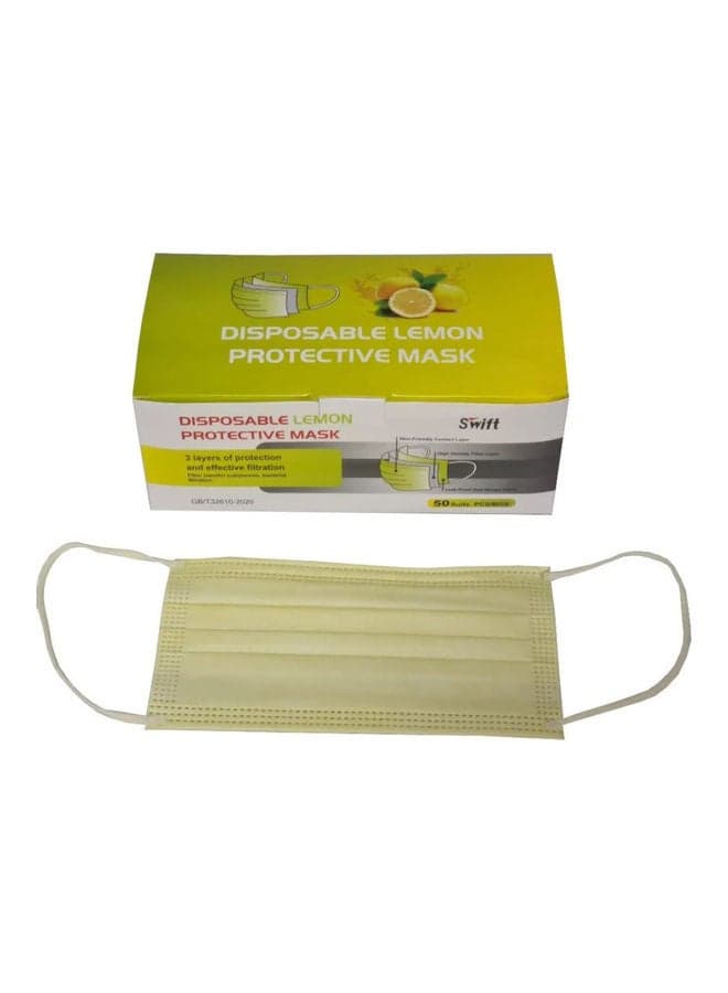Disposable Lemon Fragrance 3 Ply Protective Face Mask