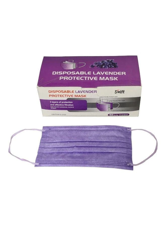 Disposable Lavender Fragrance 3 Ply Protective Face Mask