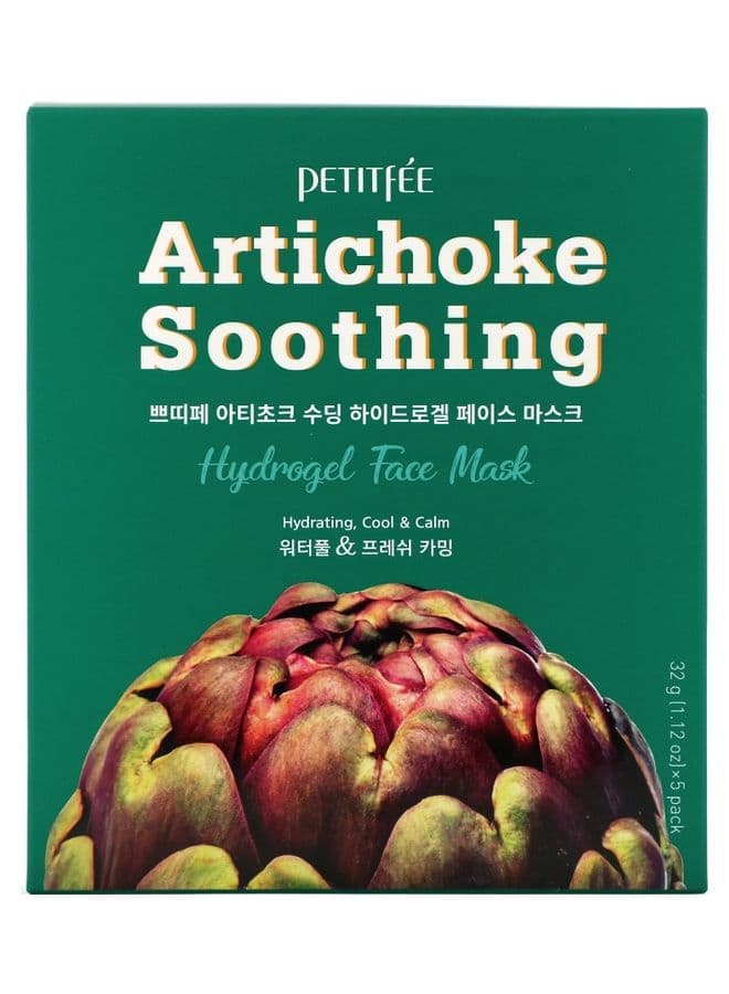 5-Piece Artichoke Soothing Hydrogel Face Mask 5x (32)grams