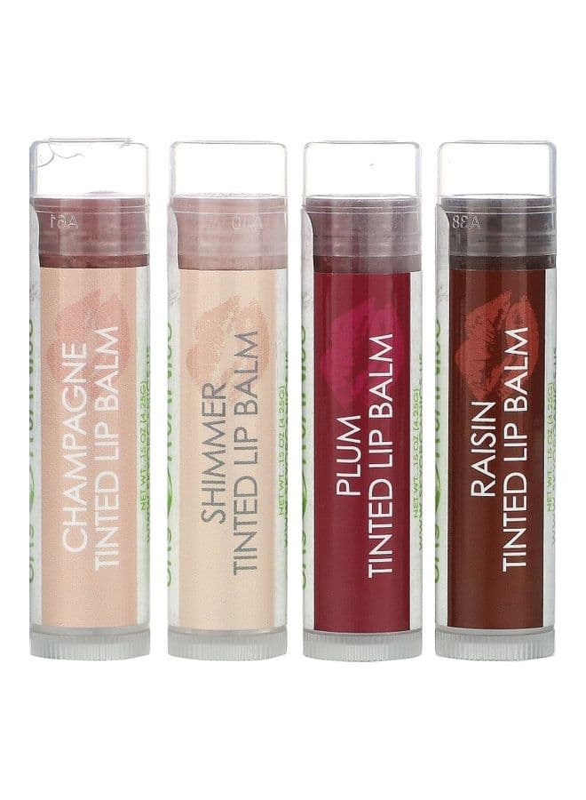 Pack Of 4 Tinted Lip Balms Set 100grams