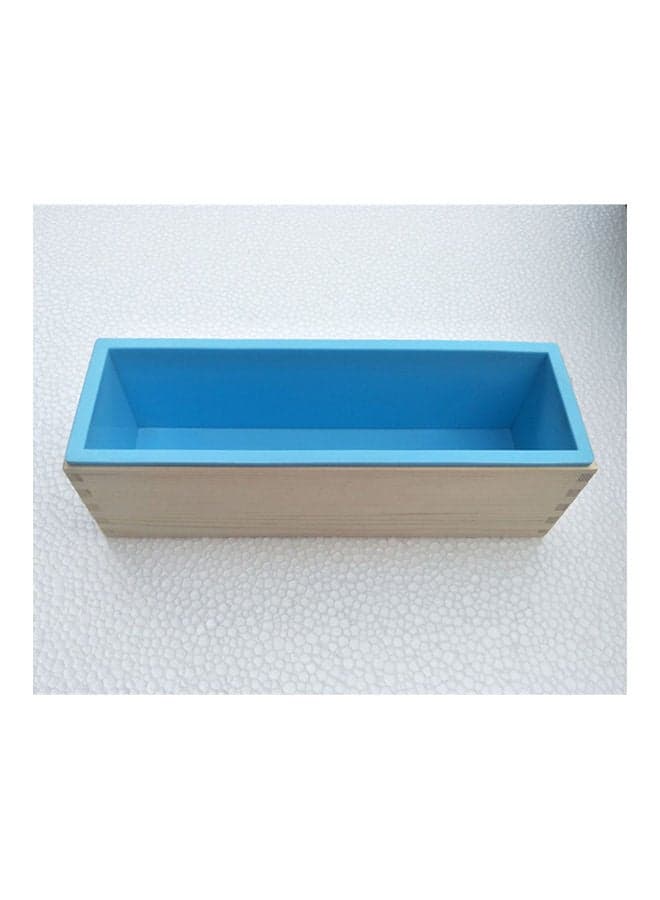 Rectangular Soap Silicone Loaf Mold Wood Box Set for Soap Toast Candle Making Blue 28x28x28cm