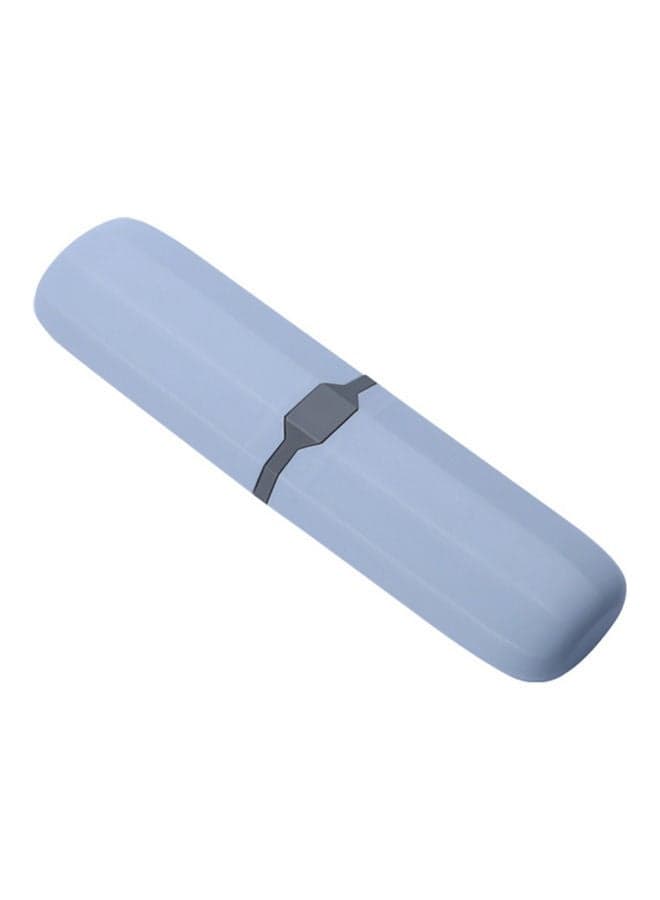Portable Travel Toothbrush Toothpaste Storage Box Case Cutlery Pencil Container Grey + Blue 20*10*20cm