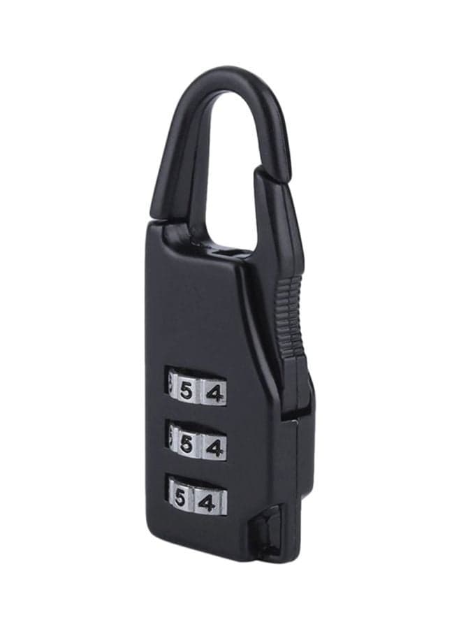 1-piece Travel Suitcase Code Lock Black/Silver