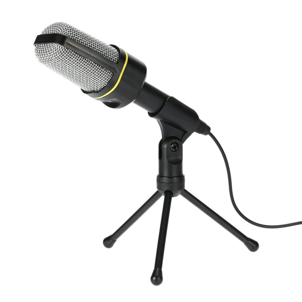 Microphone With Tripod For Laptop/PC Black