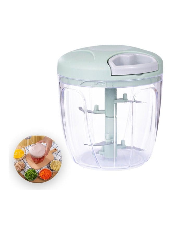 Manual Food Chopper Green 12.5x12x12cm