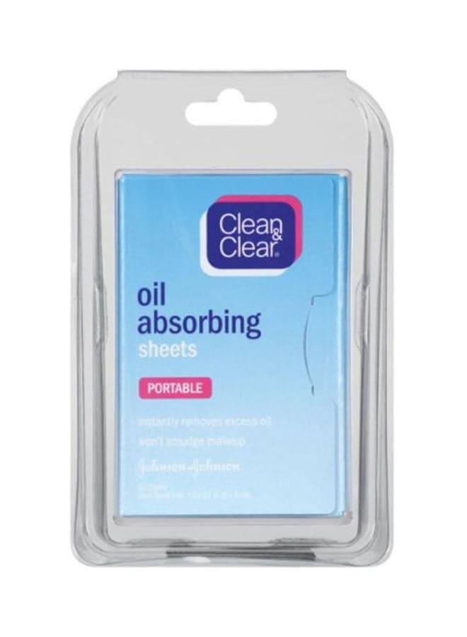 50-Piece Portable Oil Absorbing Sheet Set 1.9x3.1inch