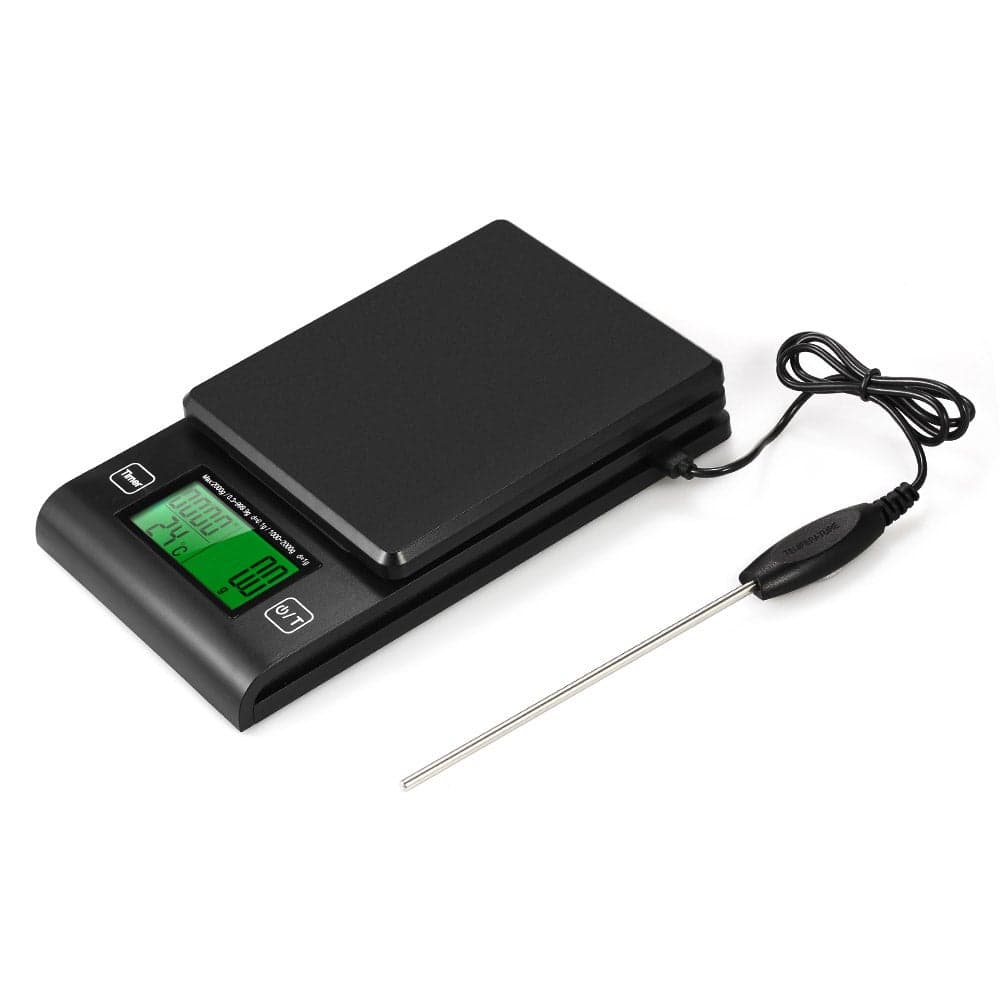 2000g/1g Digital Coffee Scale Multifunction with Timer Temperature Probe LCD Display multicolour