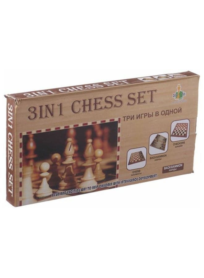 3-in-1 Medium Chess Board Game